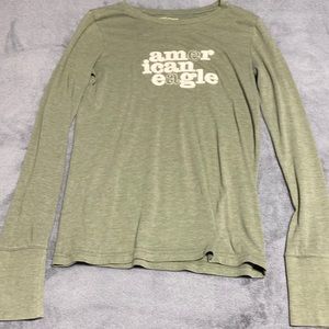 American eagle long sleeve green shirt